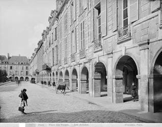 Ansicht der Arkade des Place des Vosges, ca. 1890-99